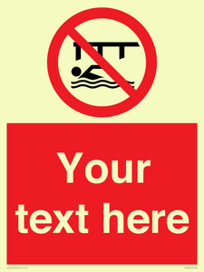 Custom Do not swim in the vicinity of piers